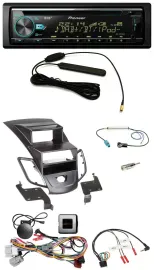 Pioneer CD MP3 Lenkrad DAB USB Autoradio für Ford Fiesta 10-13 Display schwarz