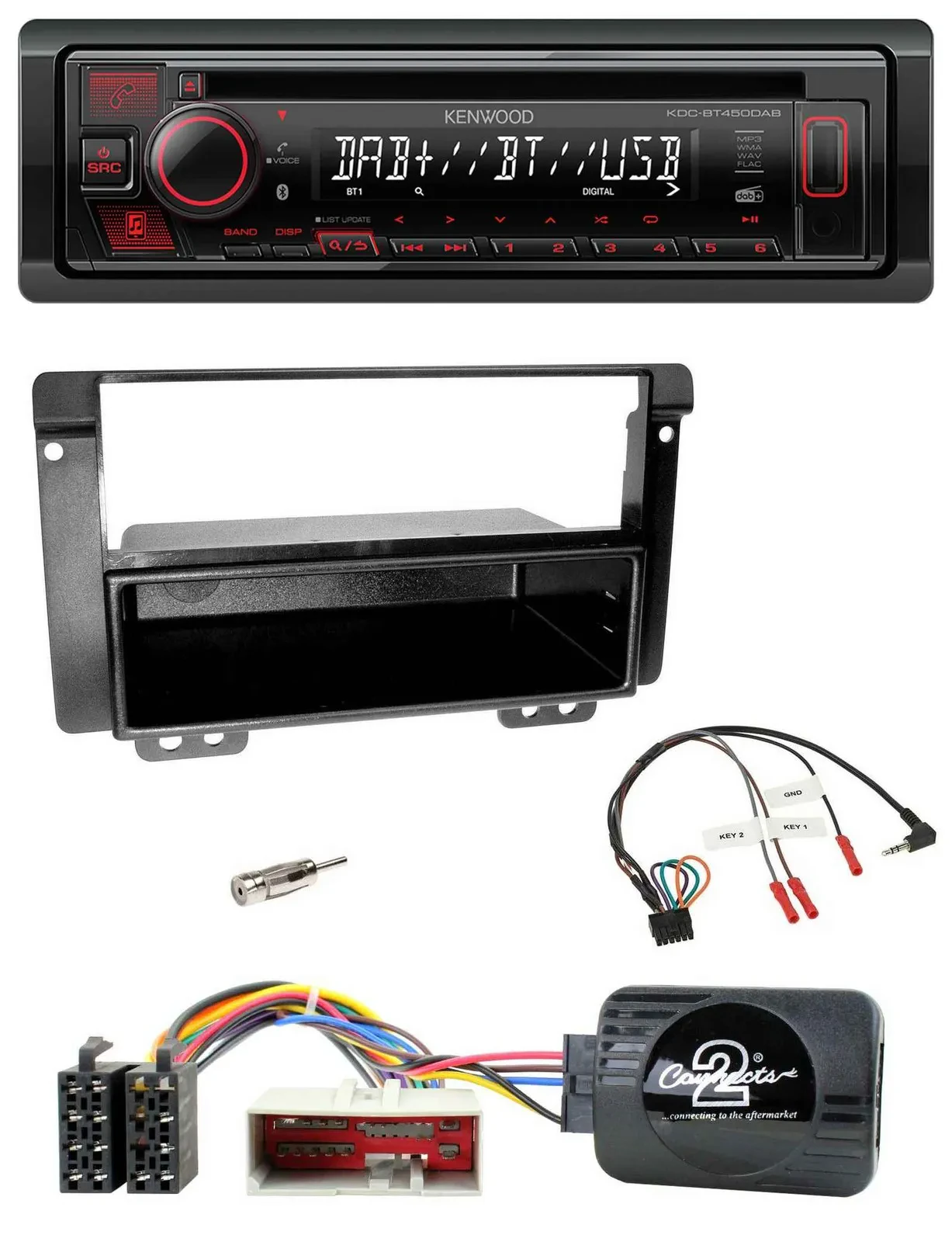 Автомагнитола для Land Rover Freelander 2004-200 Kenwood CD USB Bluetooth DAB