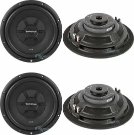 2) Rockford Fosgate R2SD2-12 12" R2 1000W Shallow DVC Car Subwoofers Bundle