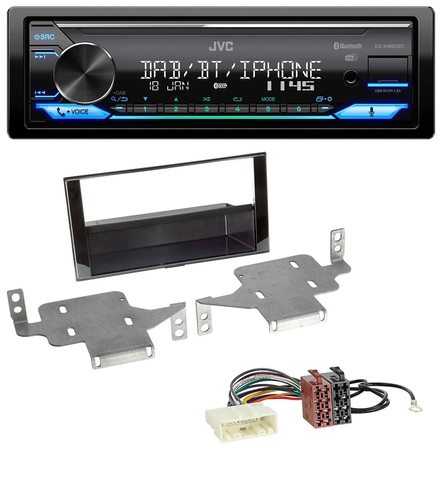 Автомагнитола JVC Bluetooth DAB USB MP3 для Nissan Juke (с 2014)