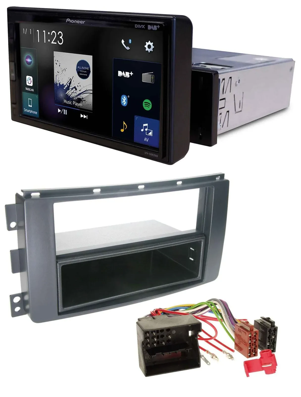 Pioneer DAB MP3 Bluetooth USB Autoradio für Smart ForTwo 451 ForFour 454 Quadloc