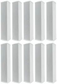 10) Rockville WET ARRAY 5 WHITE Line Array Speakers For church/School/Auditorium