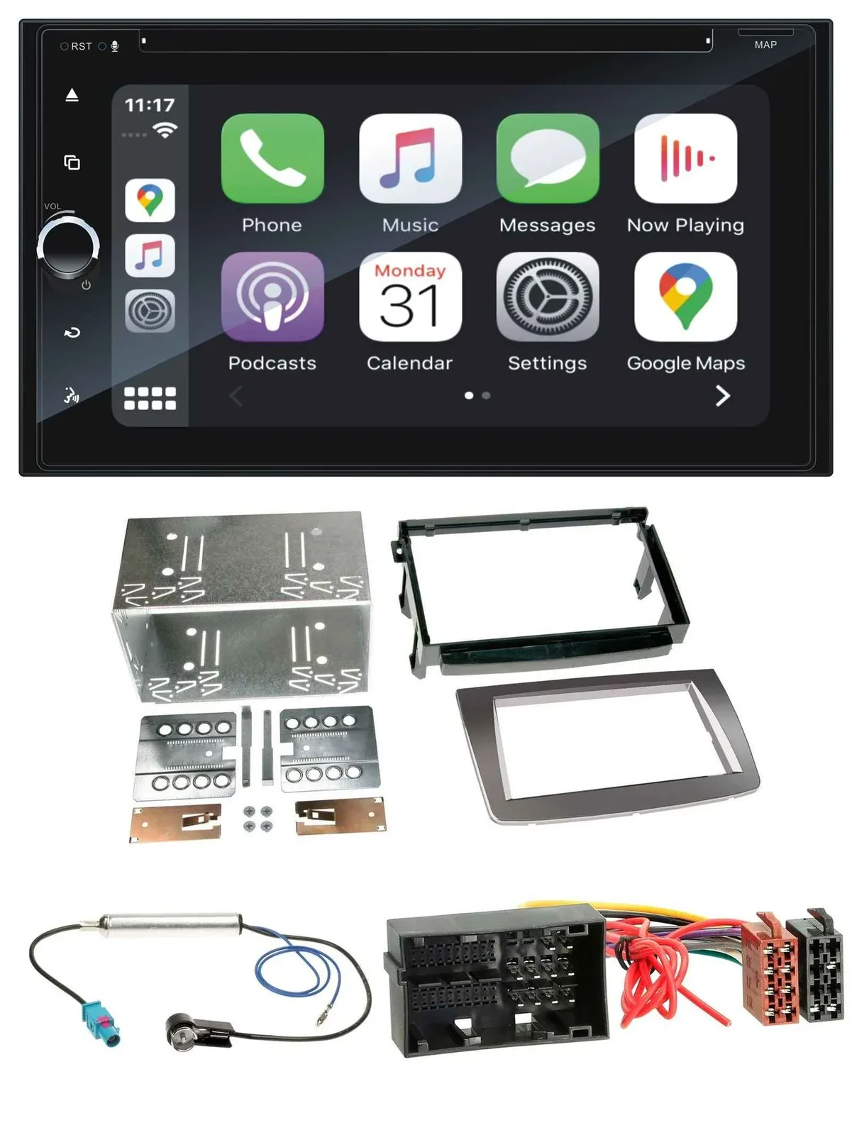 Автомагнитола Blaupunkt для Alfa Romeo Mito 2DIN, Bluetooth, DAB, USB, DVD, MP3