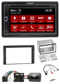 Blaupunkt 2DIN USB DAB Lenkrad Bluetooth TMC Navigation für Skoda Fabia 6Y 2004-