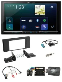 Pioneer Lenkrad Bluetooth USB 2DIN DAB Autoradio für BMW X5 E53 2000-2006