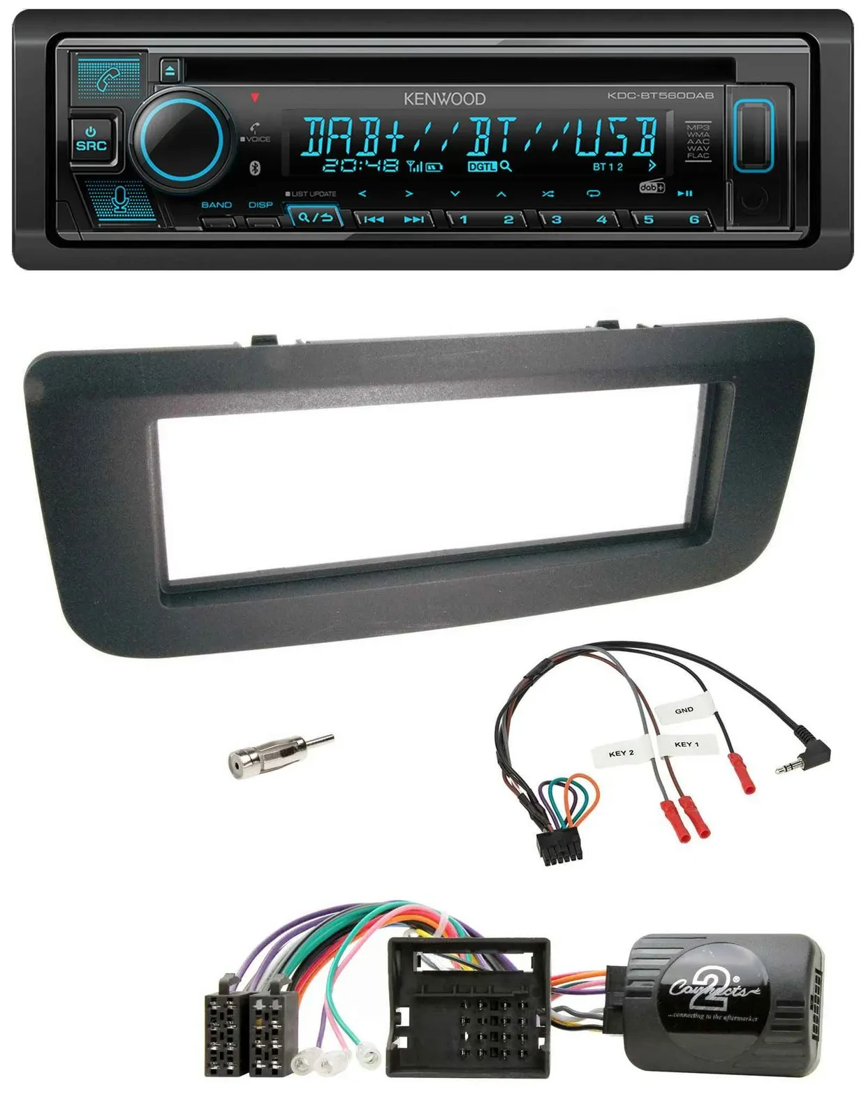 Kenwood Bluetooth DAB CD Lenkrad USB Autoradio für Skoda Fabia 07-14 Praktik Roo