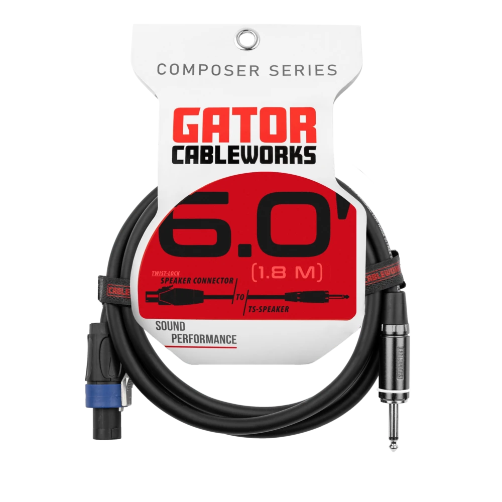 Коммутационный кабель Gator GCWC-SPK-06-1TL Composer Series Black 1.8 м