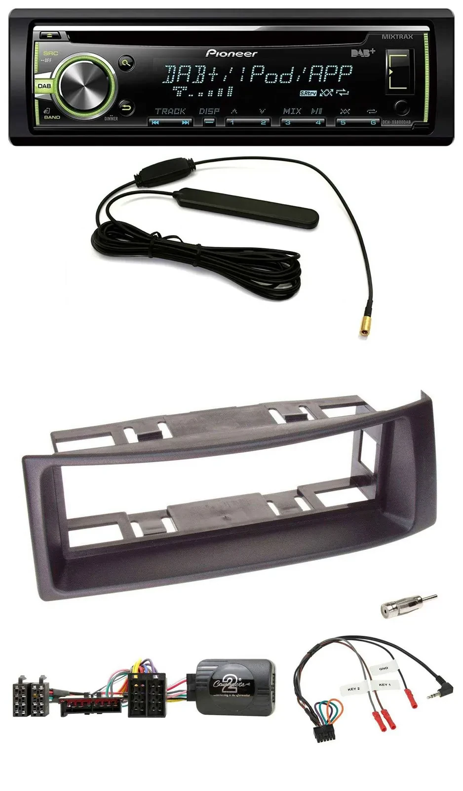 Автомагнитола Pioneer MP3 USB CD DAB для Renault Megane/Scenic (1996–2000), совместима с кнопками на руле