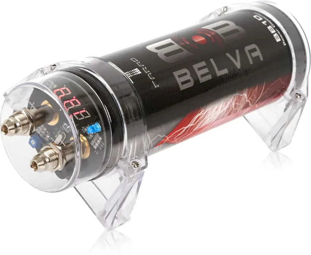 Конденсатор для автоаудио Belva BB1D 1.0 F, цифровой дисплей (красный)