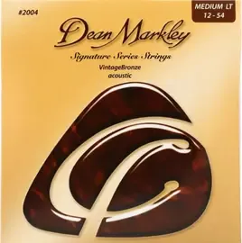 Комплект струн для акустической гитары Dean Markley Vintage Bronze DM2004, 12-54