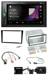 Pioneer 2DIN Lenkrad DAB USB Bluetooth Autoradio für Opel Corsa C schwarz