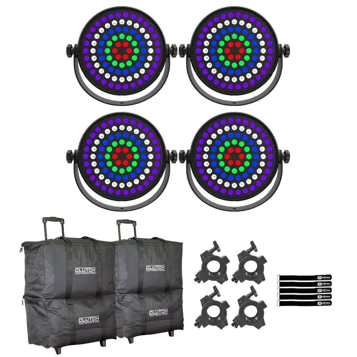 Светодиодный прибор JMAZ LIGHTING JZ1019 HALO Q4 с аксессуарами (4 штуки)