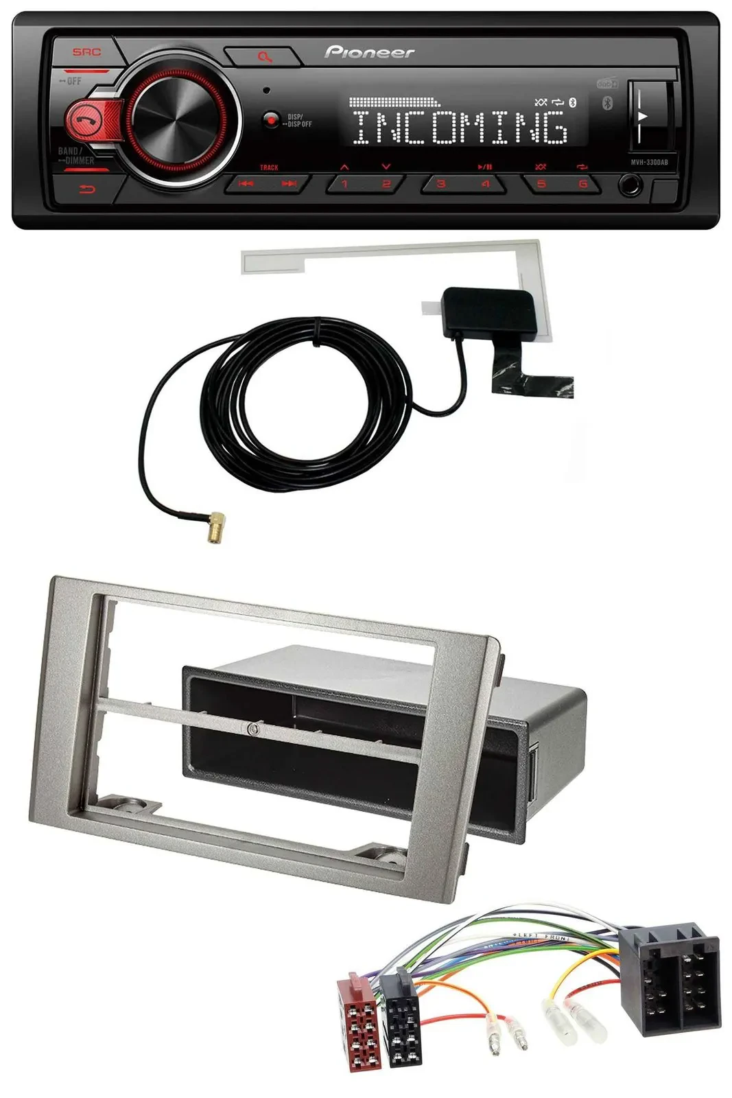 Pioneer MP3 AUX CD DAB USB Autoradio für Iveco Daily (2006-2014) silber