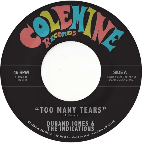 Виниловая пластинка Durand Jones & The Indications – Too Many Tears / Cruisin' to the Parque (Релиз 2023)