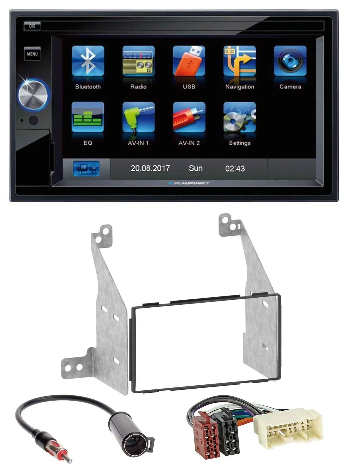 Автомагнитола Blaupunkt 2DIN SD Bluetooth MP3 USB AUX для Nissan Pathfinder (2004–2007)