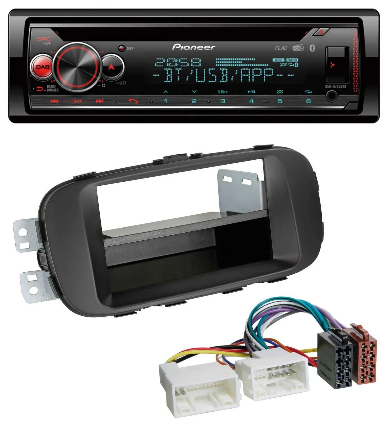 Pioneer MP3 DAB CD Bluetooth USB Autoradio für Kia Soul (PS ab 2014) schwarz