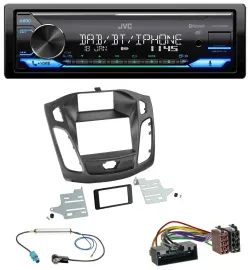 JVC Bluetooth DAB USB MP3 Autoradio für Ford Focus (DYB, 2011-2014)