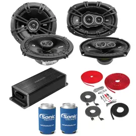 Комплект автозвука Kicker DSC650 + KEY200.4 6.5" и 6x9" 4-Channel (набор) с комплектом для установки усилителя