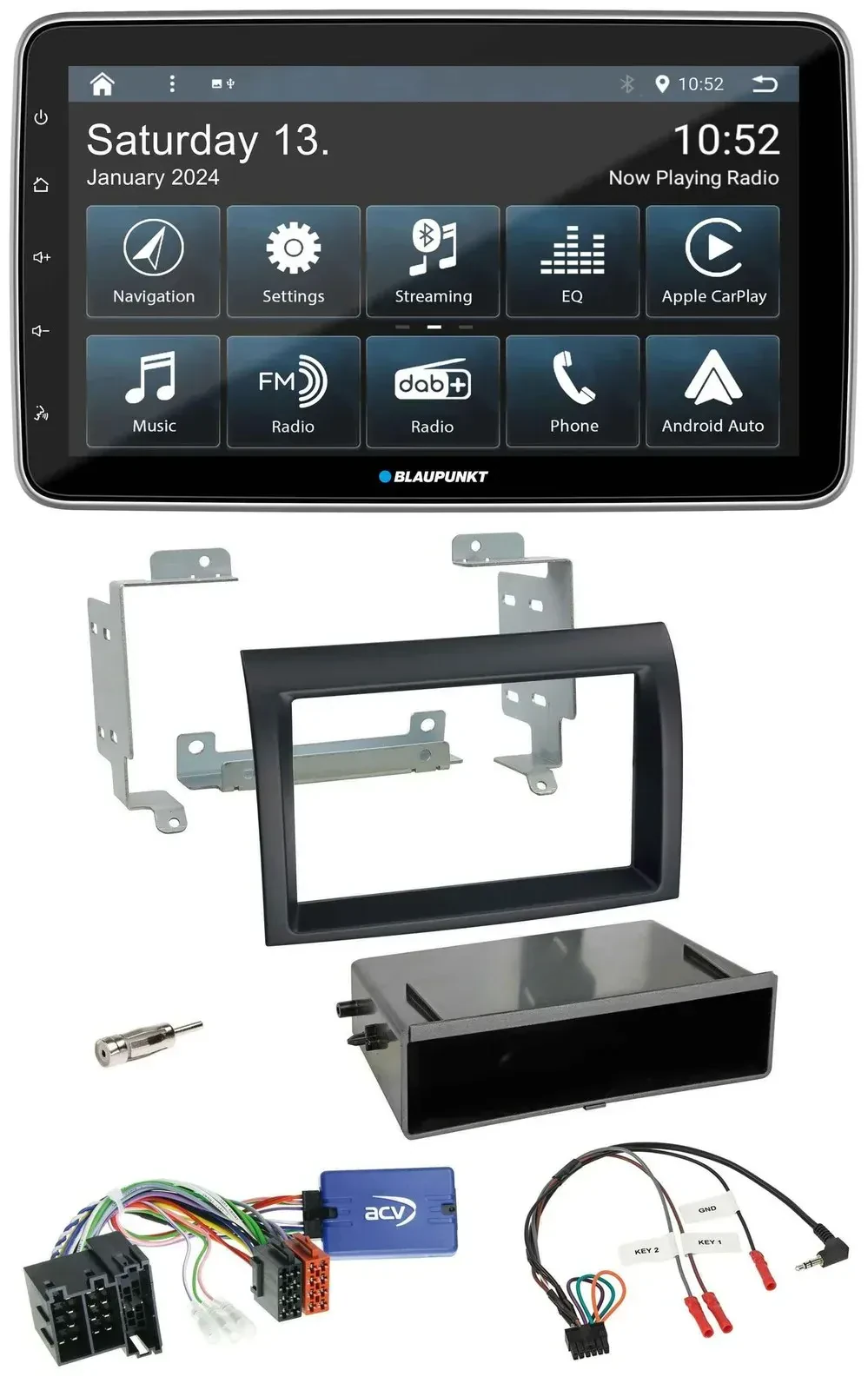 Blaupunkt USB DAB SD Lenkrad Bluetooth Autoradio für Fiat Ducato 08-11 schwarz P