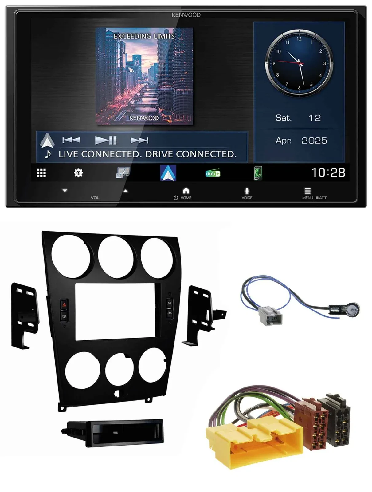 Kenwood Bluetooth 2DIN USB DAB MP3 Autoradio für Mazda 6 (2006-2008)