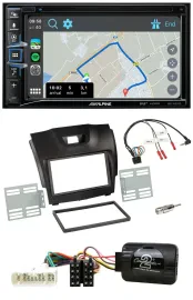 Alpine DAB TMC Bluetooth 2DIN USB Lenkrad Navigation für Isuzu D-Max ab 12 dunke