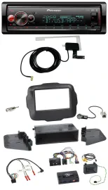 Pioneer Bluetooth DAB USB Lenkrad Autoradio für Jeep Renegade ab 2015