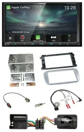 Kenwood Bluetooth USB 2DIN Lenkrad TMC DAB Navigation für Ford Mondeo S-Max 07-1
