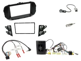 Einbauset Lenkradadapter Doppel DIN Autoradio für Kia Soul 14-19 schwarz CAN