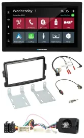 Blaupunkt 2DIN Lenkrad USB Bluetooth DAB Autoradio für Dacia Sandero ab 13 piano