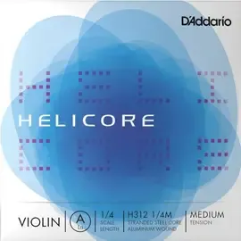 Одиночная струна для скрипки Daddario H312 1/4M Helicore Medium Einzelsaite "A" Violine 1/4