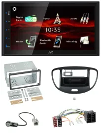 JVC USB Bluetooth MP3 DAB 2DIN Autoradio für Hyundai i10 2008-2013 schwarz