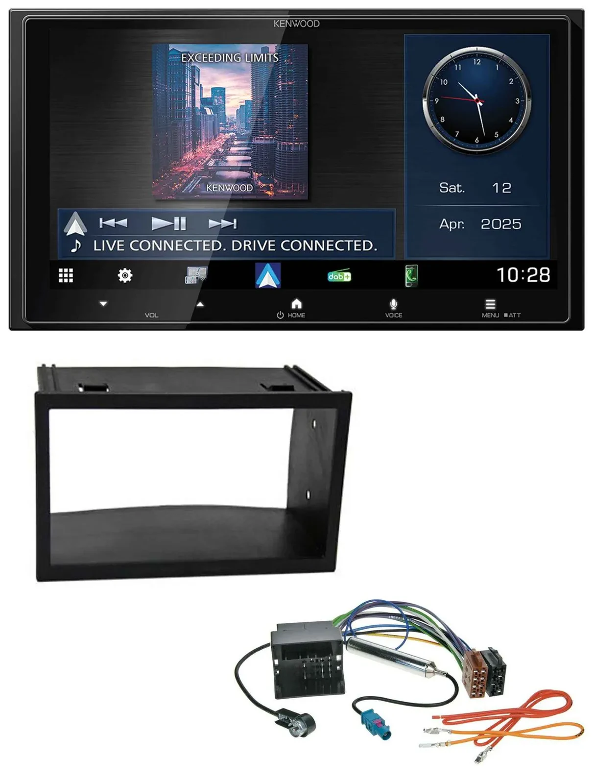 Kenwood Bluetooth 2DIN USB DAB MP3 Autoradio für VW Golf IV Polo Passat T4 Fox Q