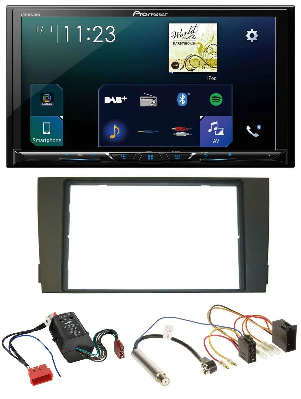 Pioneer MP3 Bluetooth USB 2DIN DAB Autoradio für Audi A6 01-05 C5 Bose Aktivsyst