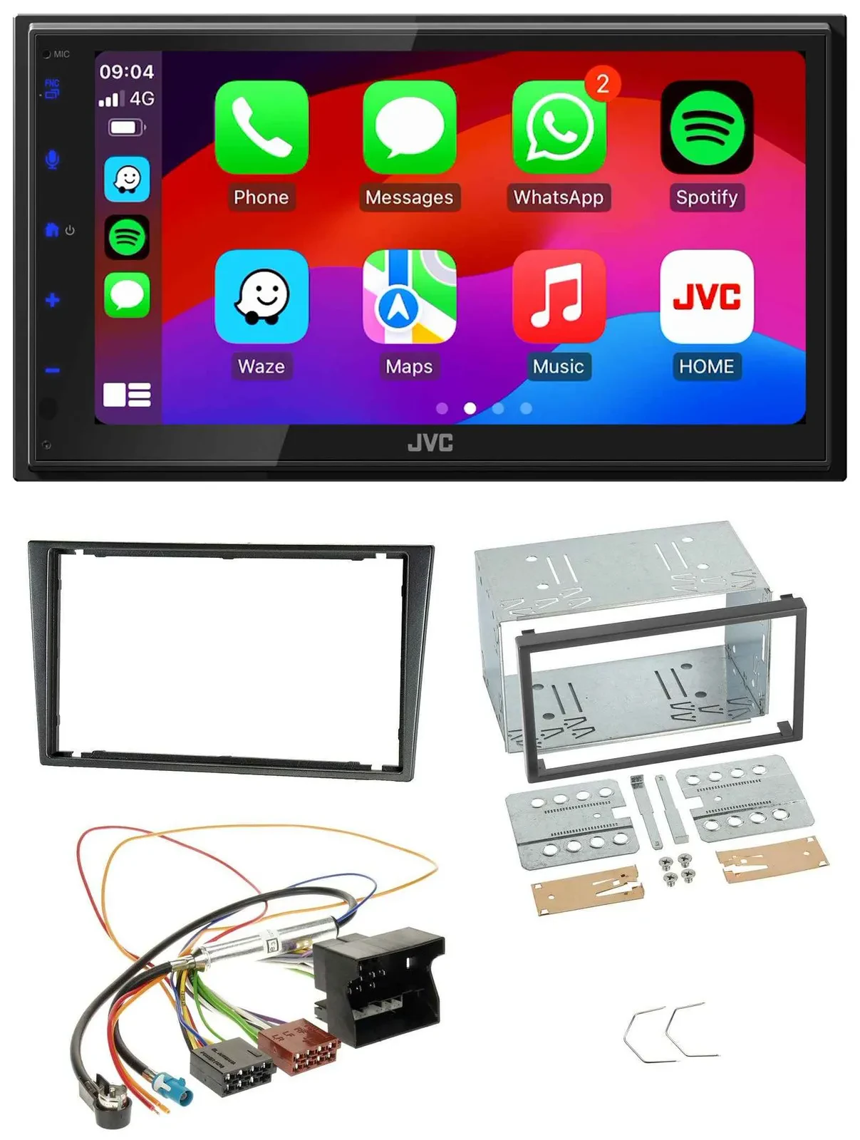 JVC Bluetooth 2DIN MP3 DAB USB Autoradio für Opel Combo C Meriva Corsa C Tigra a