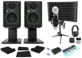 Mackie Studio Recording Kit w/CR3.5 Monitors+Interface+Controller+Mic+Headphones