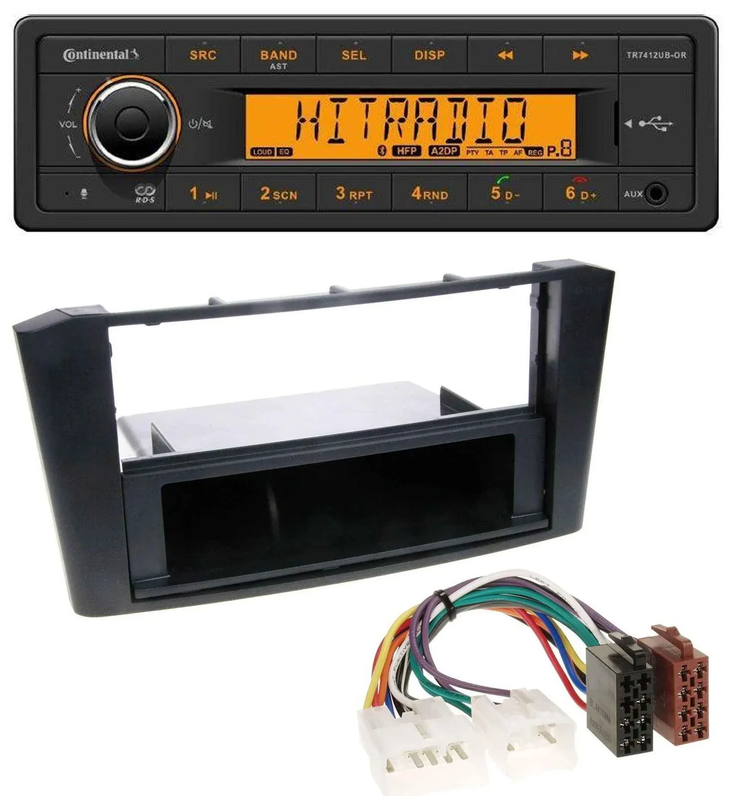 Continental MP3 Bluetooth AUX USB Autoradio für Toyota Avensis T25 (2003-2009)