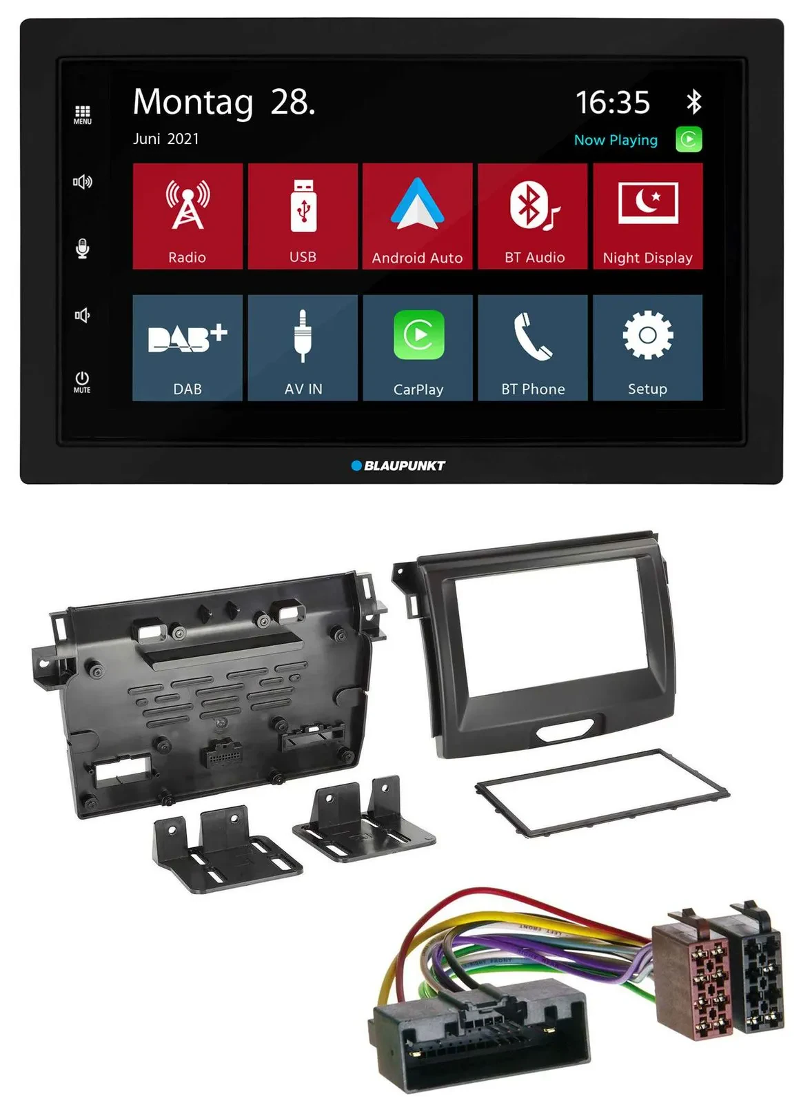 Blaupunkt MP3 Bluetooth DAB 2DIN USB Autoradio für Ford Ranger 2AB ab 04/2015