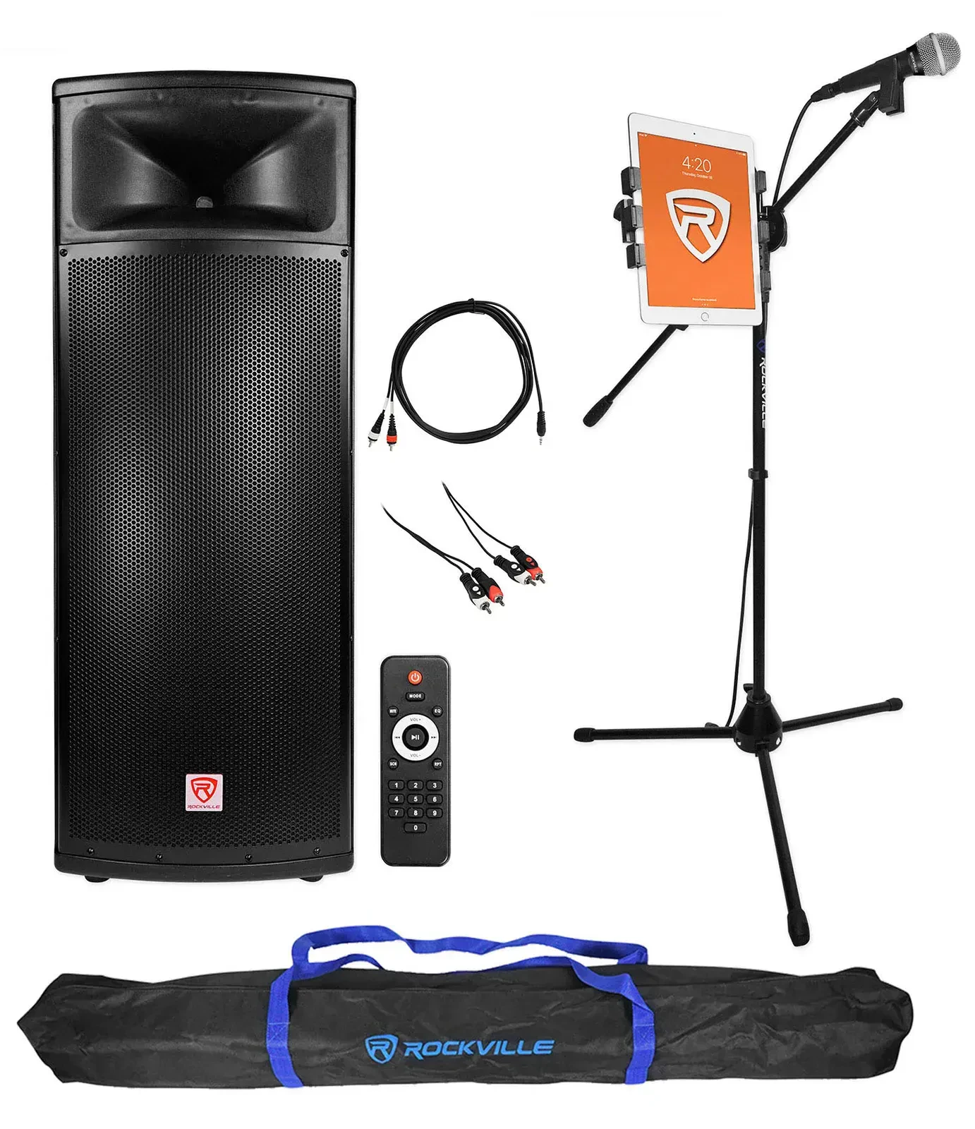 Активная акустическая система Rockville BPA225 Black 1500W с аксессуарами