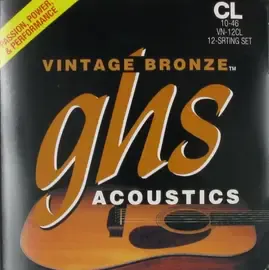 Струны для 12-струнной акустической гитары GHS VN-12CL 9-46, бронза