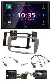 JVC DAB 2DIN Lenkrad Bluetooth USB Autoradio für Ford Mondeo S-Max ab 07 silber