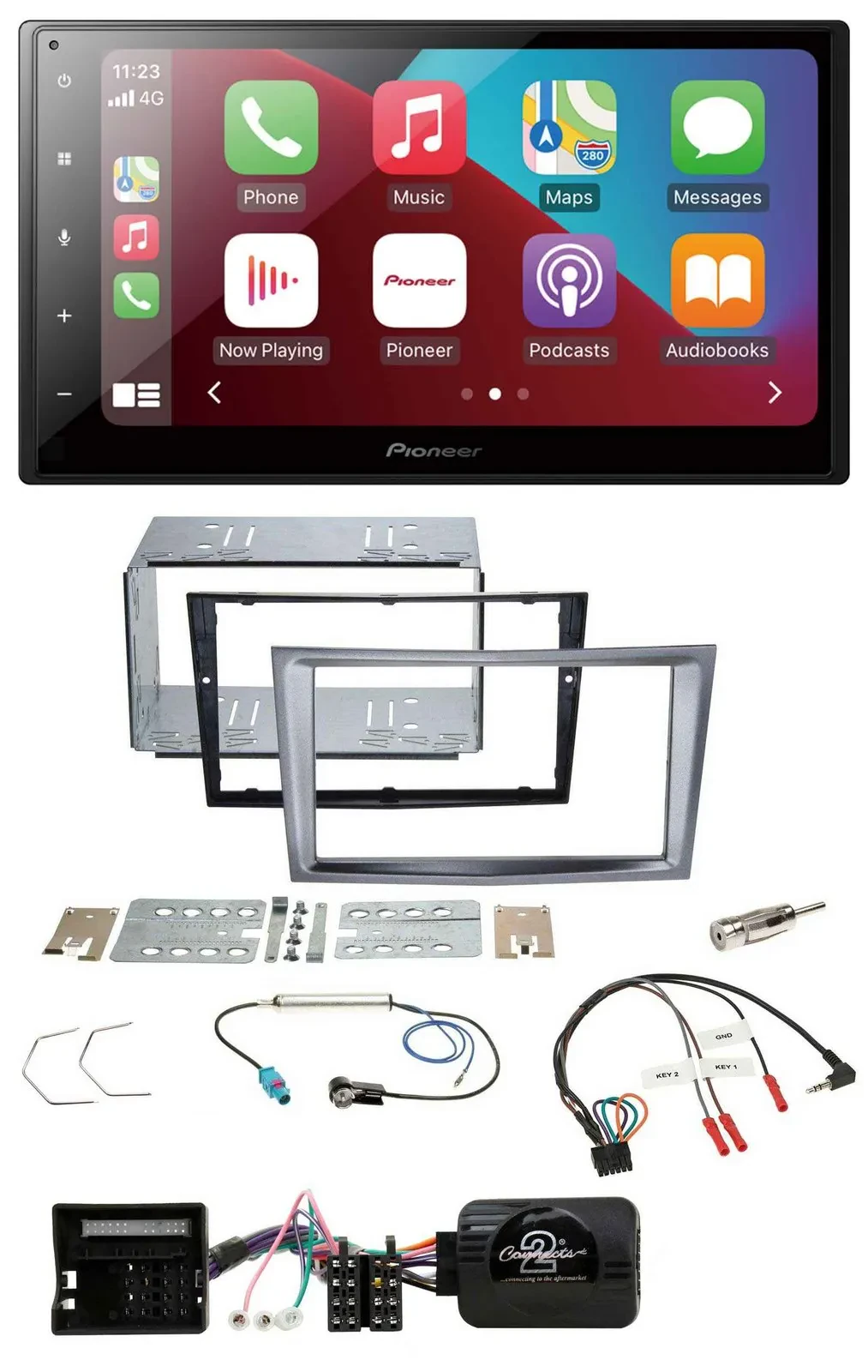 Pioneer USB Lenkrad DAB 2DIN Bluetooth Autoradio für Opel Antara Astra H Zafira