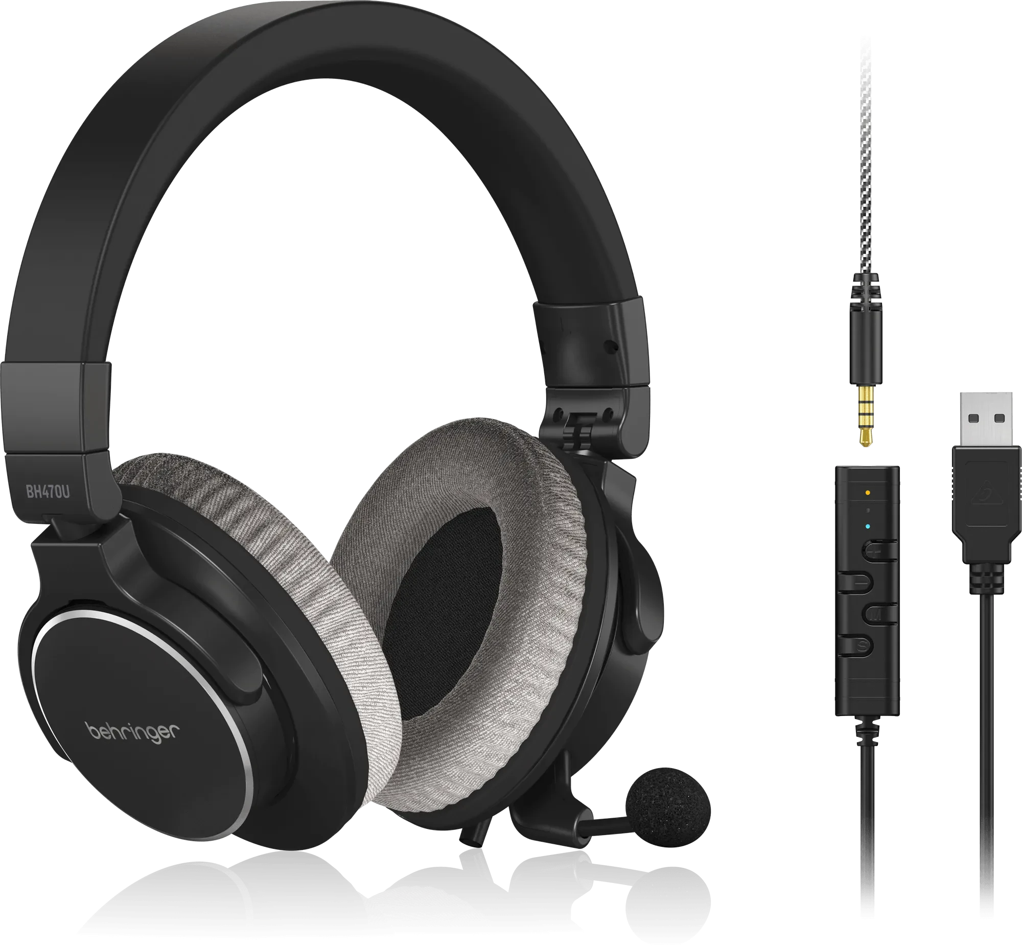 Стереогарнитура Behringer BH470U со съемным микрофоном и USB-кабелем
