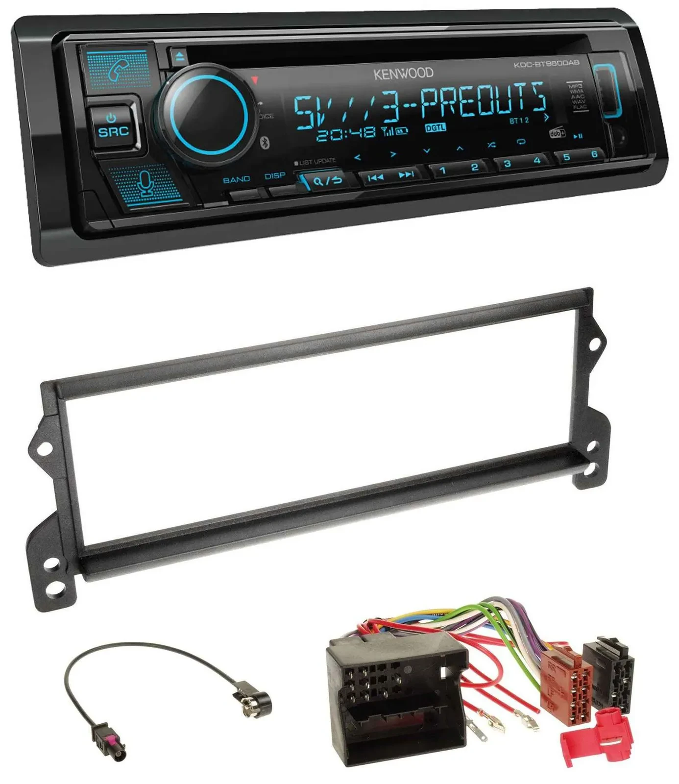 Kenwood Bluetooth USB CD MP3 DAB Autoradio für Mini (ab 2003, MOST)