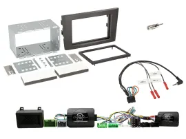 Einbauset Lenkradadapter Doppel DIN Autoradio für Volvo XC 90 2004-2014 schwarz