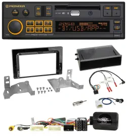 Автомагнитола для Toyota Aygo (с 2022) Pioneer DAB, USB, Bluetooth, поддержка кнопок на руле, цвет: черный глянец