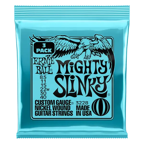 Струны для электрогитары ERNIE BALL 3228 Nickel Slinky Mighty 3 Pack 8.5-40