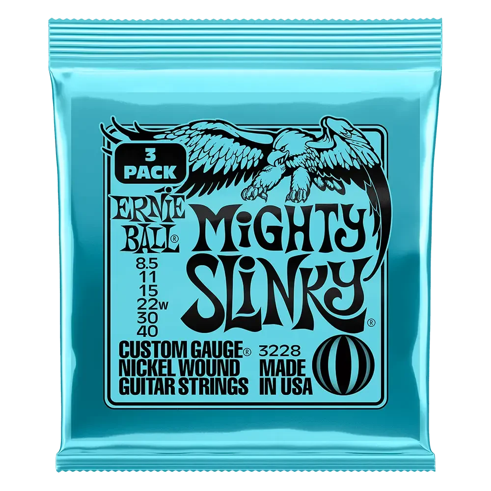 Струны для электрогитары ERNIE BALL 3228 Nickel Slinky Mighty 3 Pack 8.5-40