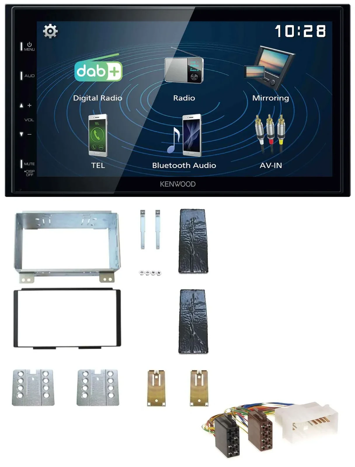 Kenwood 2DIN Bluetooth MP3 USB DAB Autoradio für Kia Carnival II VQ 06-11