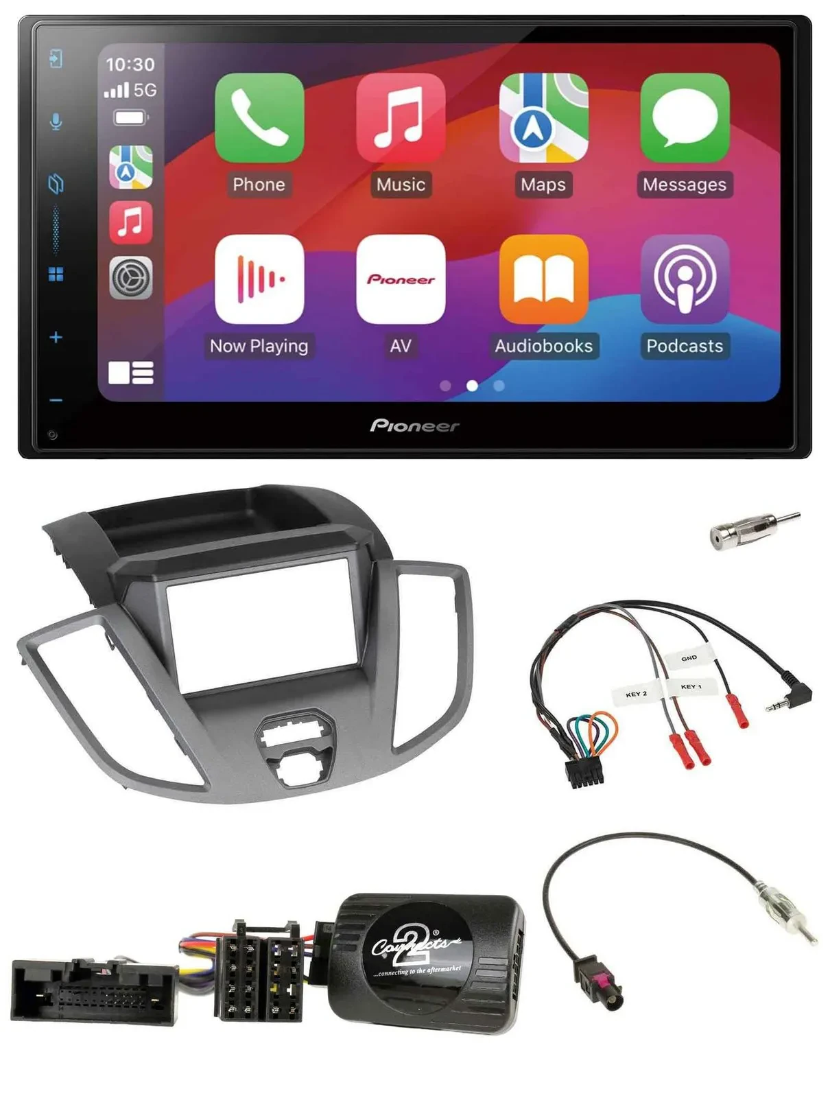 Pioneer DAB USB Lenkrad Bluetooth 2DIN Autoradio für Ford Transit V363 2014-2018