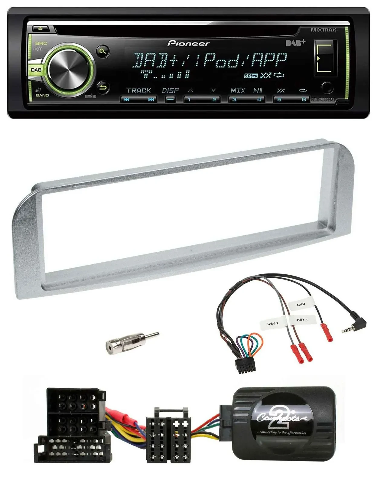 Автомагнитола Pioneer CD/DAB/USB/MP3 для Alfa Romeo 147/GT серебристо-серый